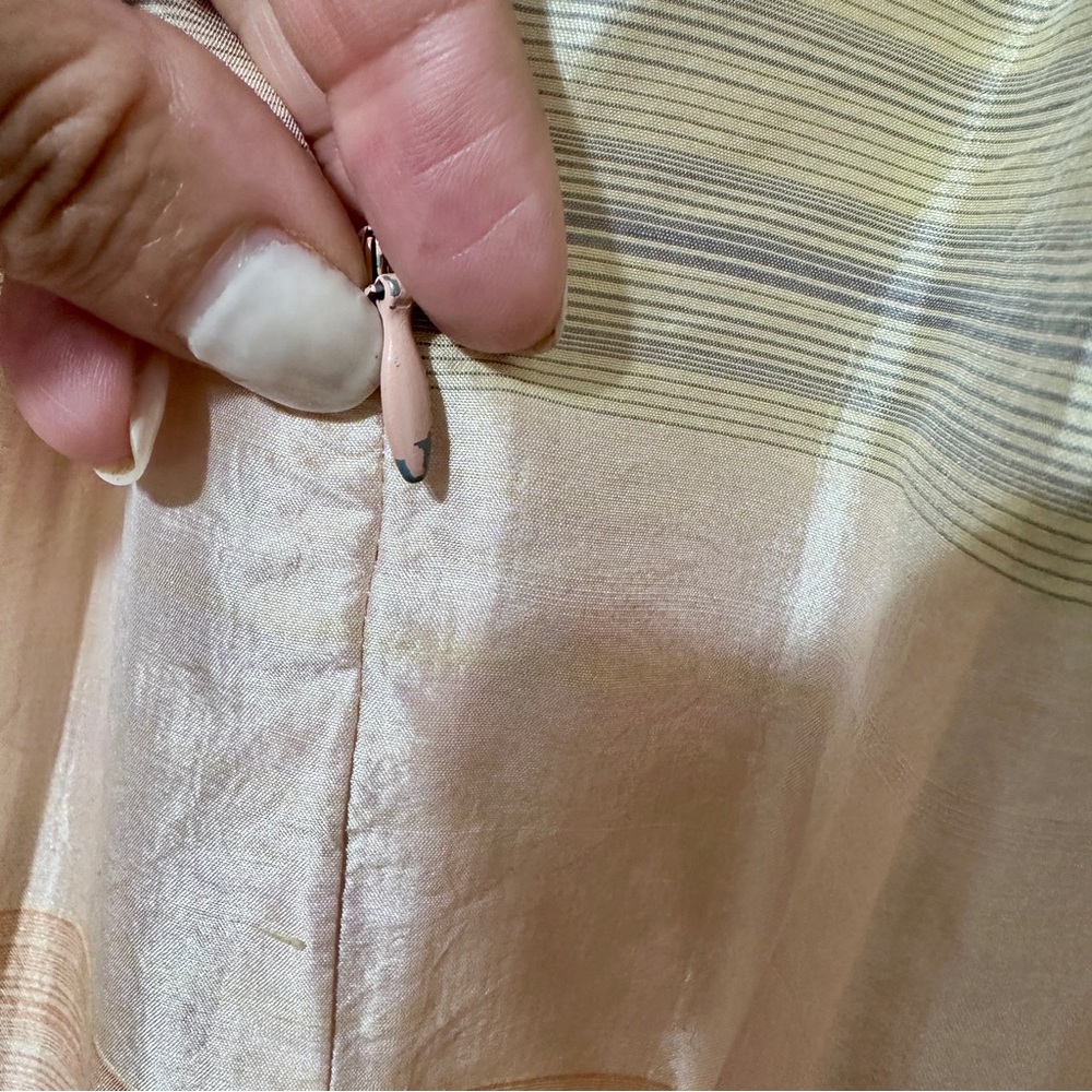 ARMANI‎ COLLEZIONI RARE Silk Strapless Stripe Midi Dress Sz 2 - Picture 9 of 13